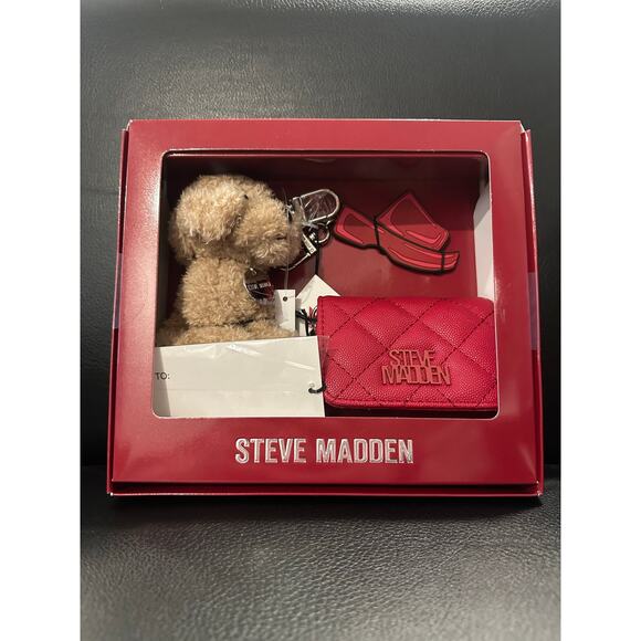 NIB 3pcs Steve Madden Red Wallet Gift Set - Picture 3 of 3
